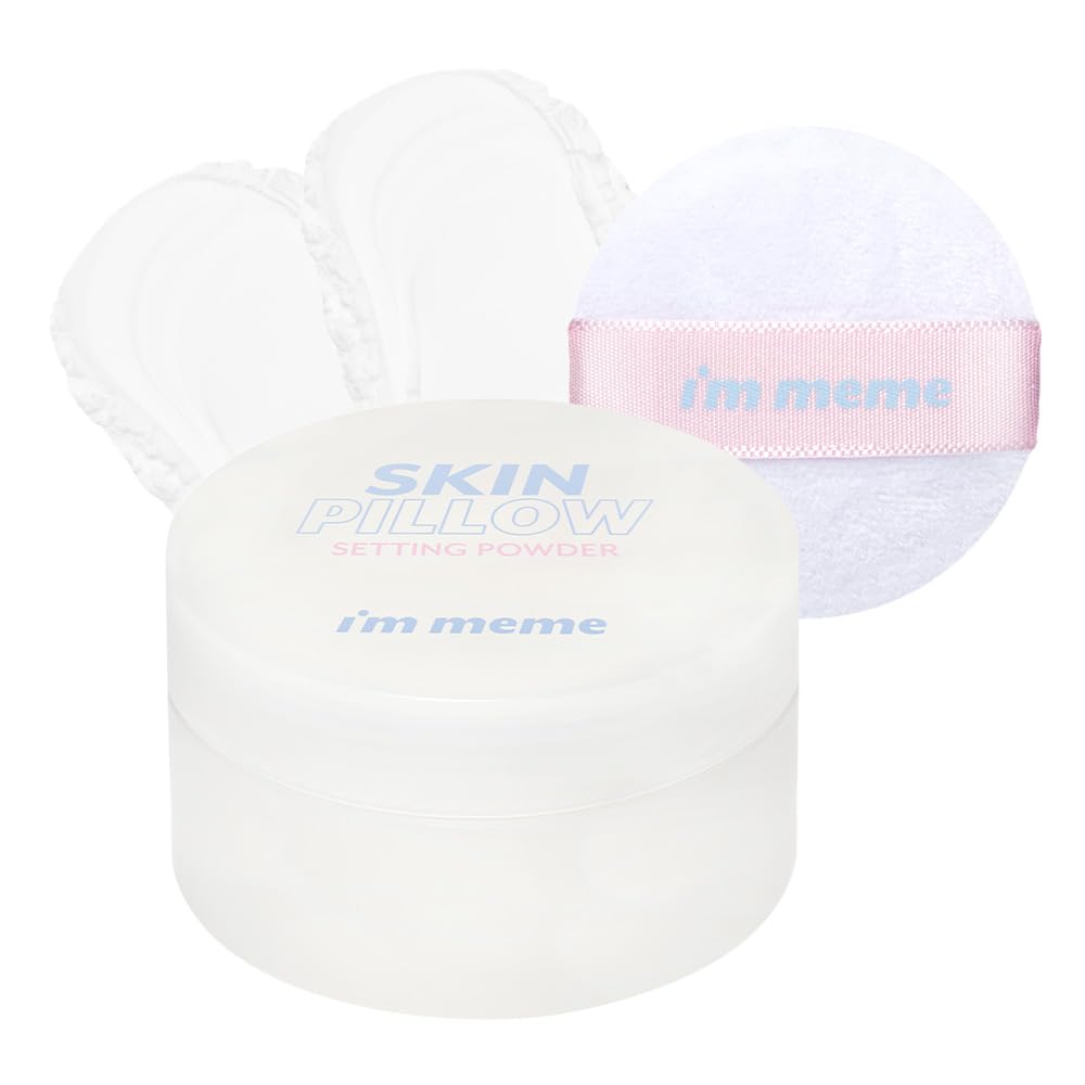 I'M MEME Setting Powder skin pillow bottle for lasting smooth, matte skin.