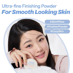 I'M MEME Setting Powder translucent compact provides an easy, airbrushed finish.