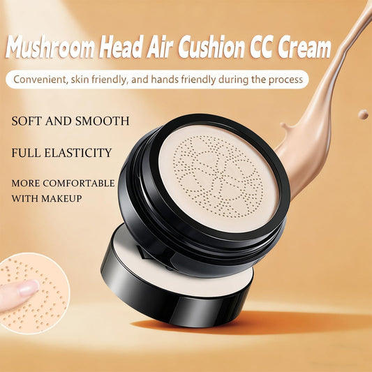 Mushroom Head Air Cushion CC Cream – BB Foundation with Mushroom Applicator & Sponge