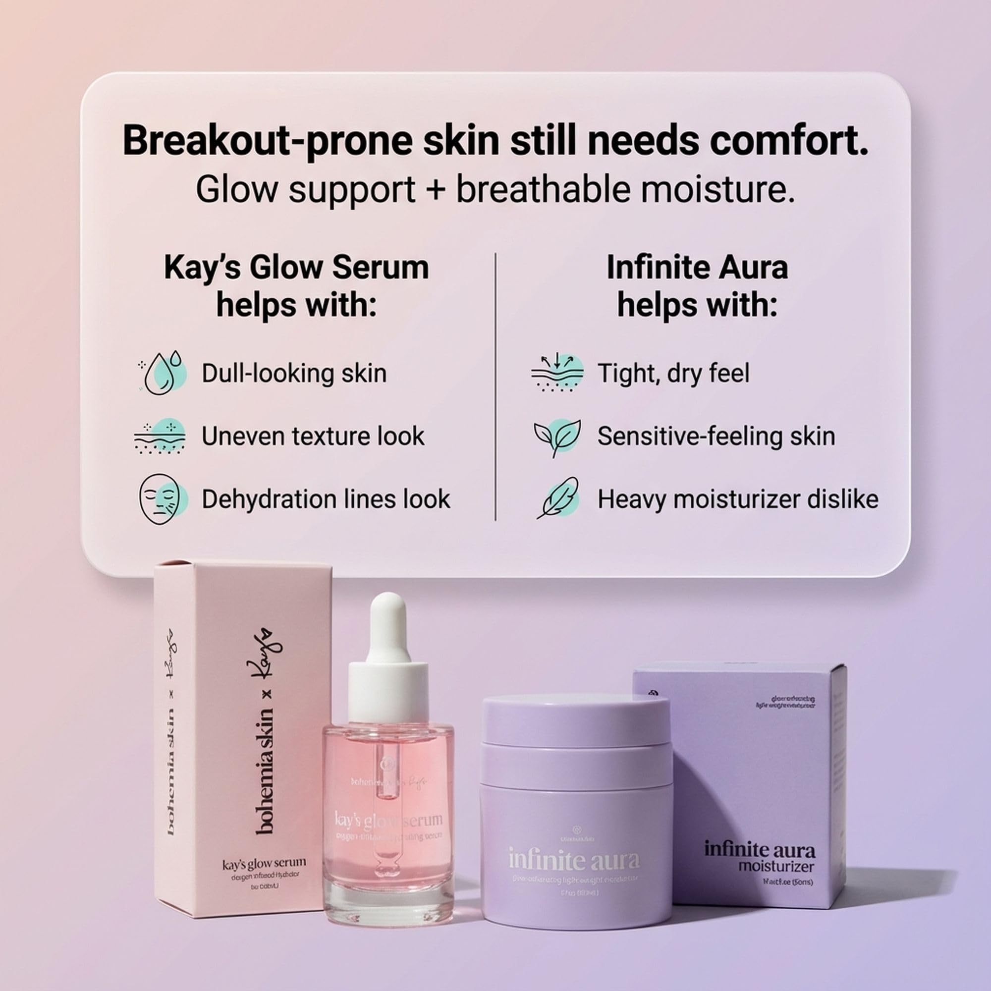 Bohemia Skin Copper peptide glow-graphic hints at texture and resilience.
