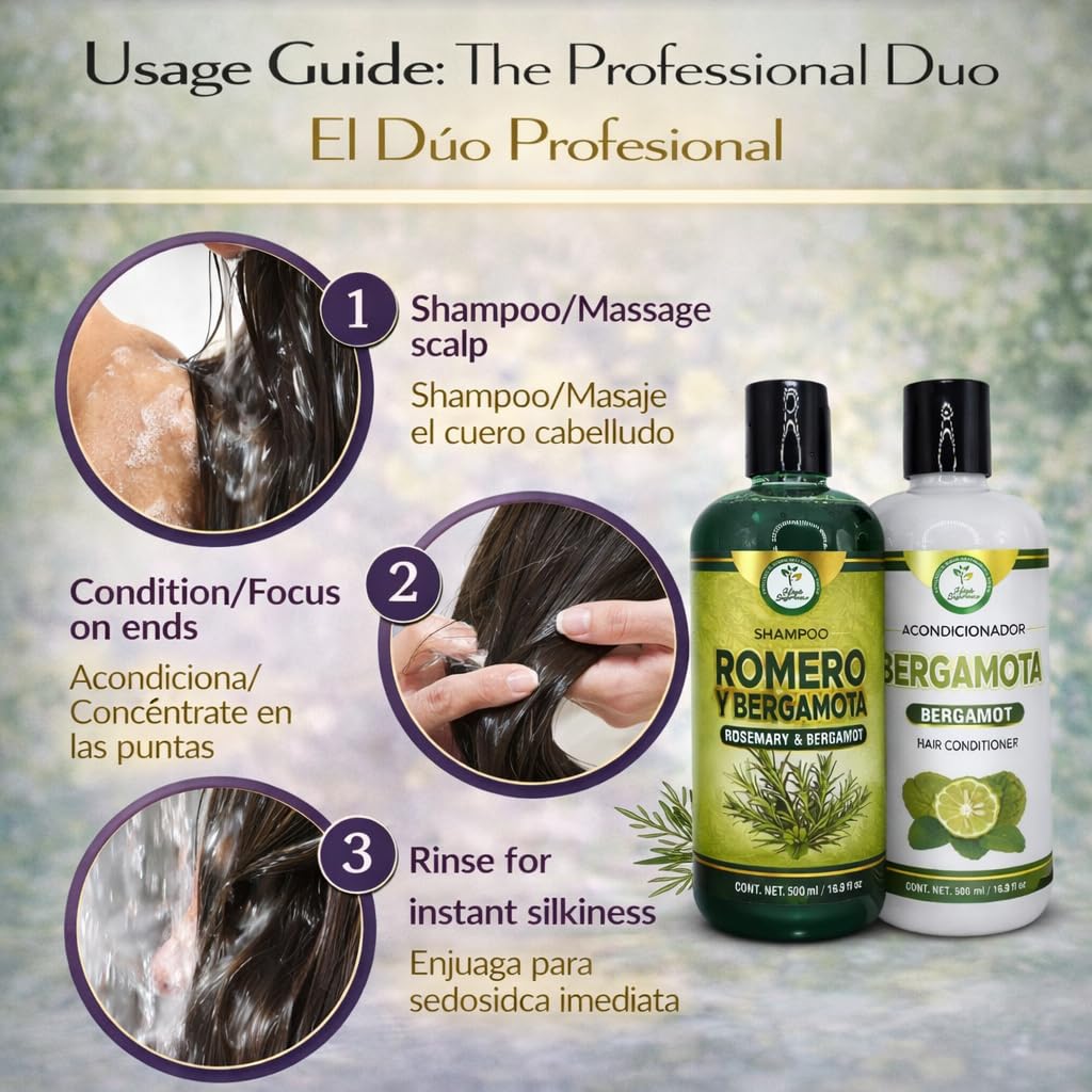 HIGH SUPREME Rosemary & Bergamot Shampoo + Conditioner – 16.9 fl oz