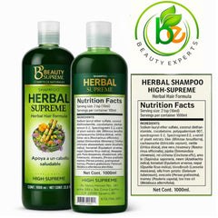 HIGH SUPREME Herbal Shampoo 1000 ml – Tepezcohuite, Nettle & Aloe – Paraben-Free