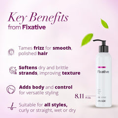 Image Fixative shine-hold hair gel bottle closeup adds healthy-looking luster