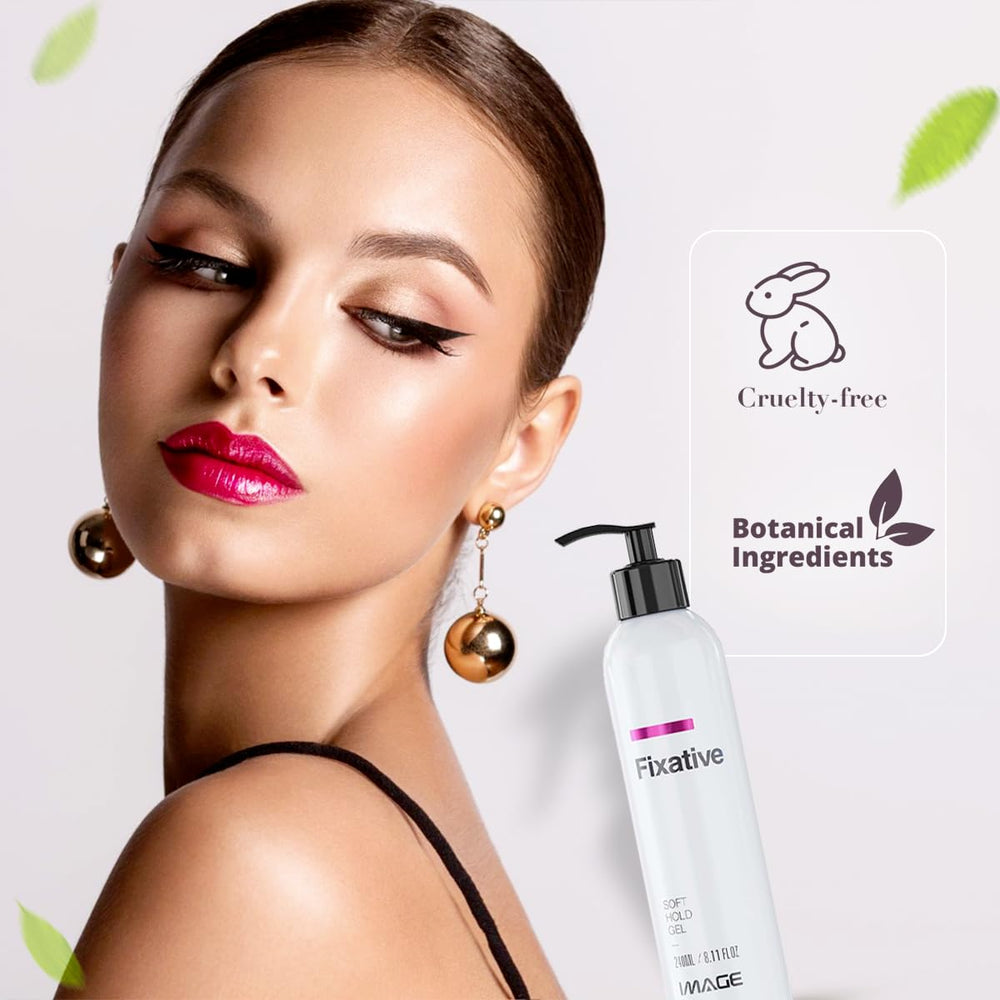 Image Fixative wet-dry-styles hair gel helps shape on damp or dry hair