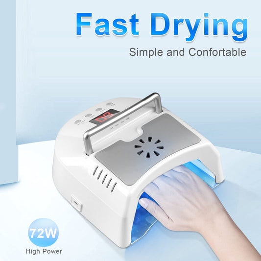 IMENE cordless rechargeable nail lamp portable for on the go manicures.