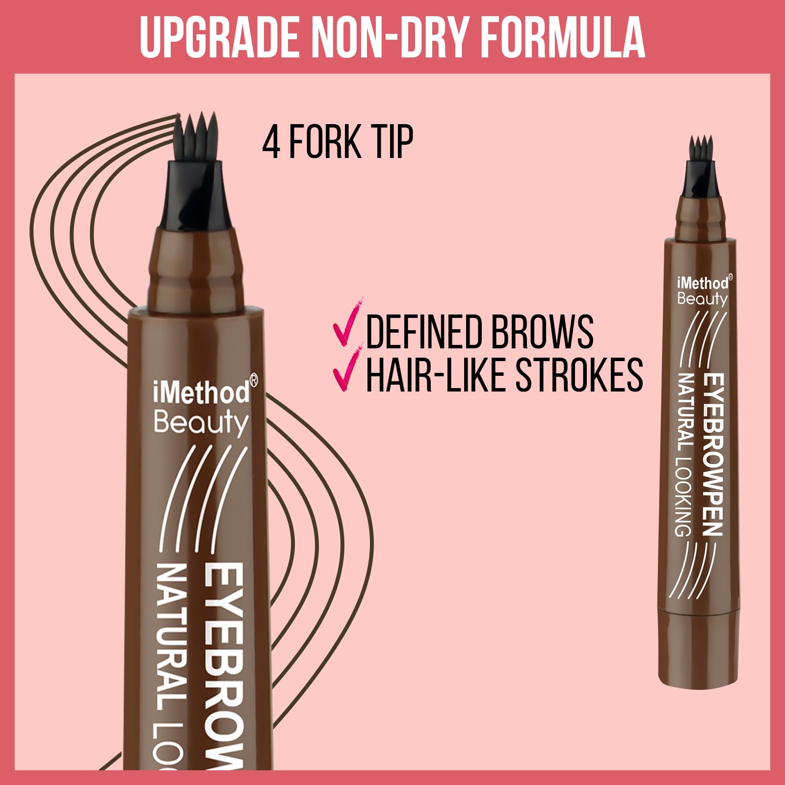 iMethod 24-hour wear ensures long-lasting brows through activities.