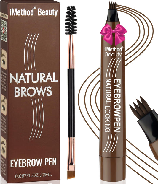 iMethod Eyebrow Pen with a 4-fork tip for precise, hair-like strokes.