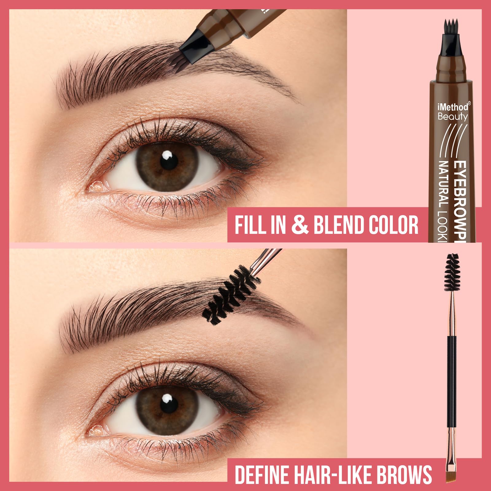 iMethod Brown swatch suits brown to auburn hair tones.