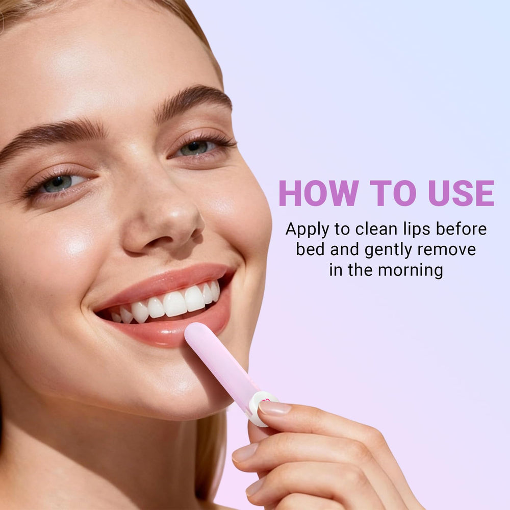 After using iMethod Lip Mask Overnight, lips show hydrated glow