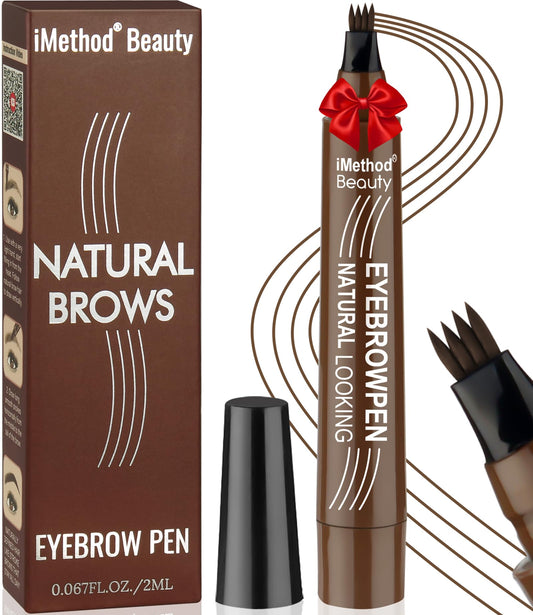 iMethod microblading eyebrow pen with 4-fork-tip for natural hair-like strokes