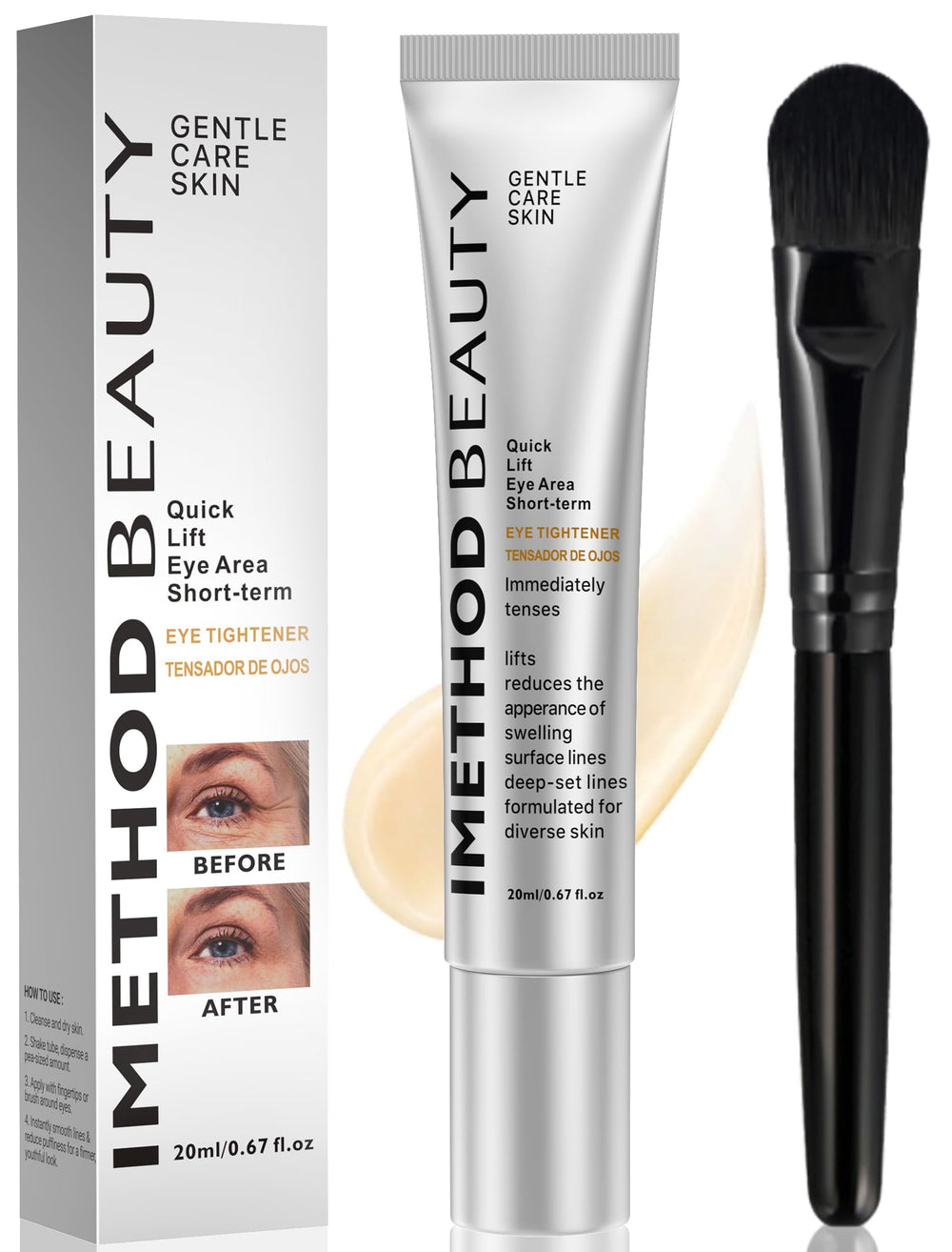 iMethod Perfection Eye Tightener bottle pour shows easy under-eye refresh