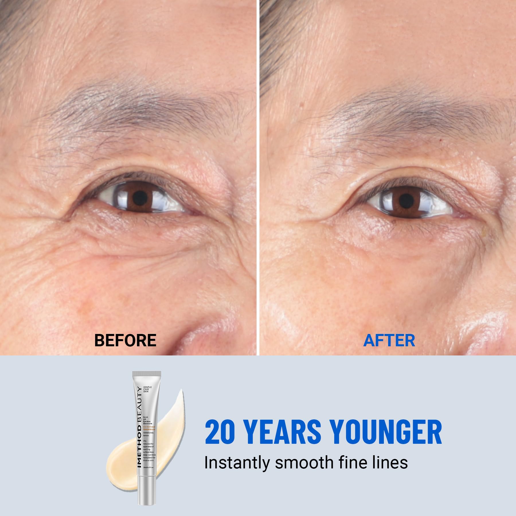 iMethod Perfection Eye Tightener cream texture for smooth, fast absorption