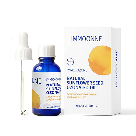IMMOONNE ozonated sunflower oil bottle for pure skincare routine.