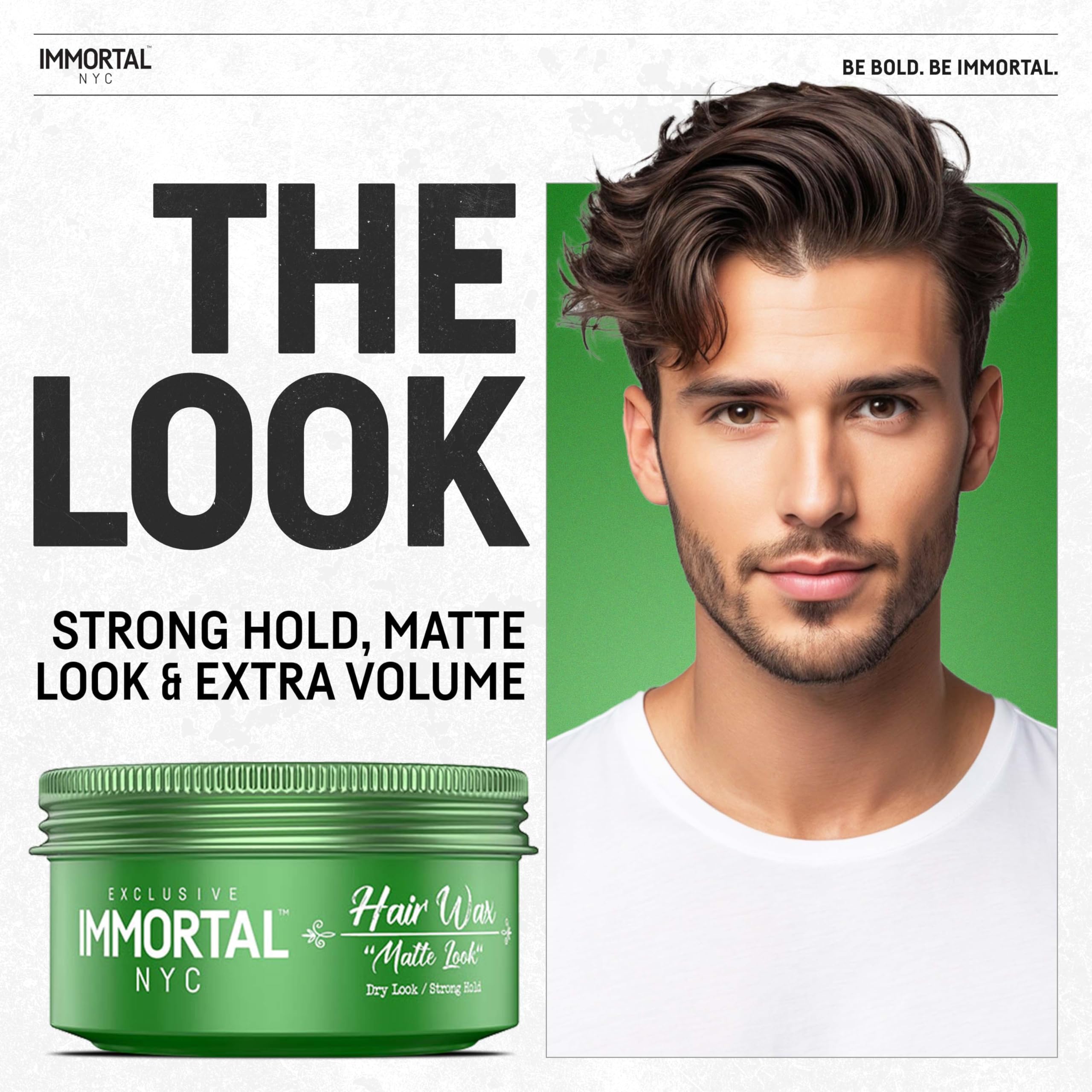 Immortal NYC Matte Look hair application shows quick hold and texture development.