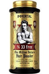 Immortal NYC One Million Dollars texture-volume powder bottle showing natural, matte hold.
