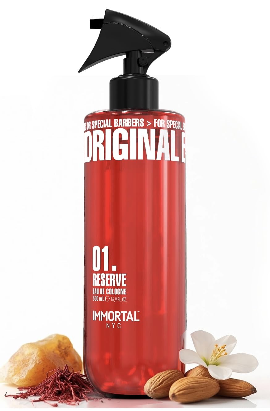 Immortal NYC Reserve 01 bottle front view showcasing premium packaging and masculine style.