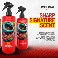 Immortal NYC Venom 17 oz bottle shown for all-day refreshment.