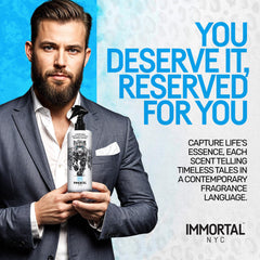 Immortal NYC Aventura 17 oz bottle ready for daily use.