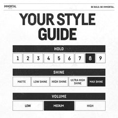 Immortal NYC Aventus style-hair-boost showcases versatile hold for various looks.