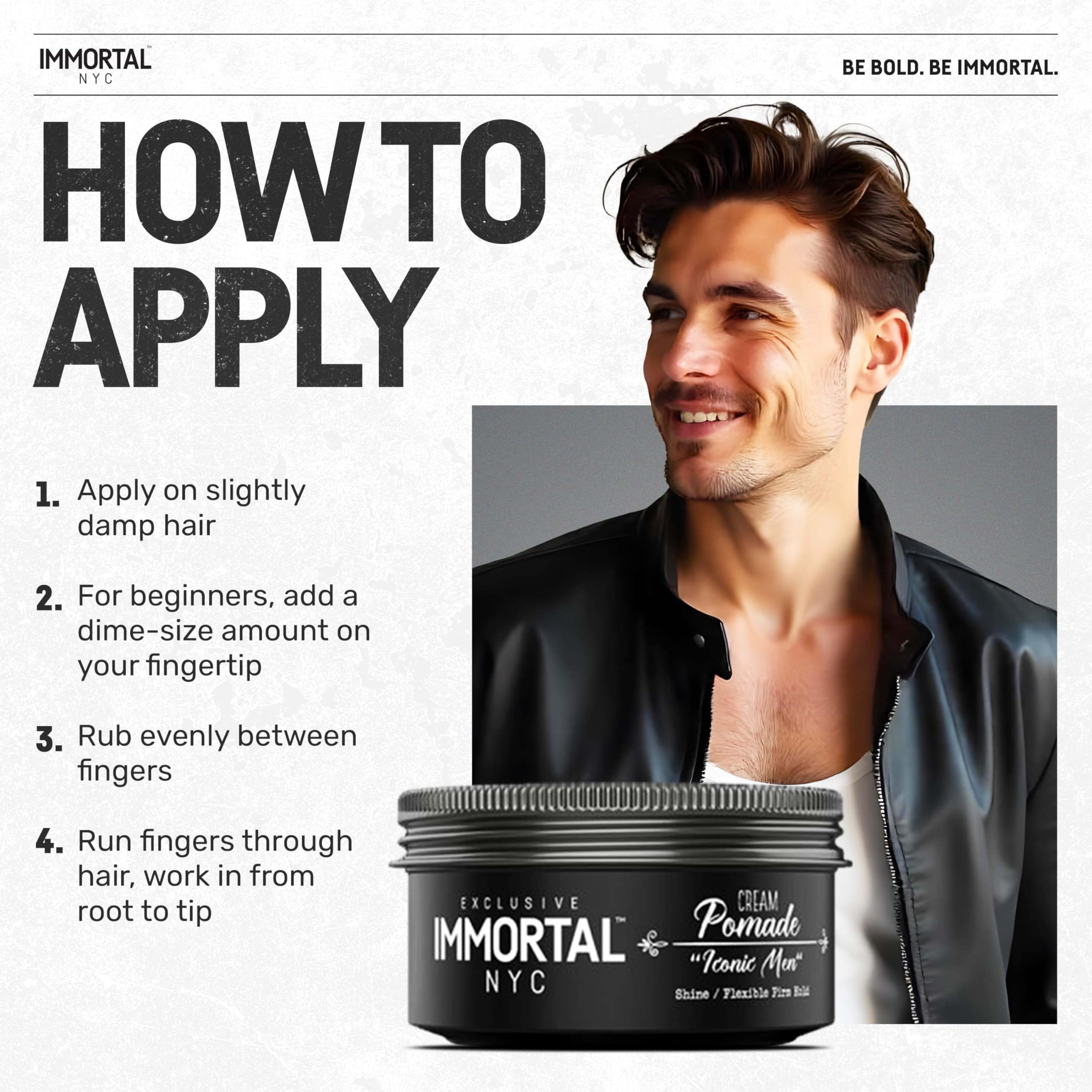 Rinsing Immortal NYC Iconic Man Pomade from hair with water.