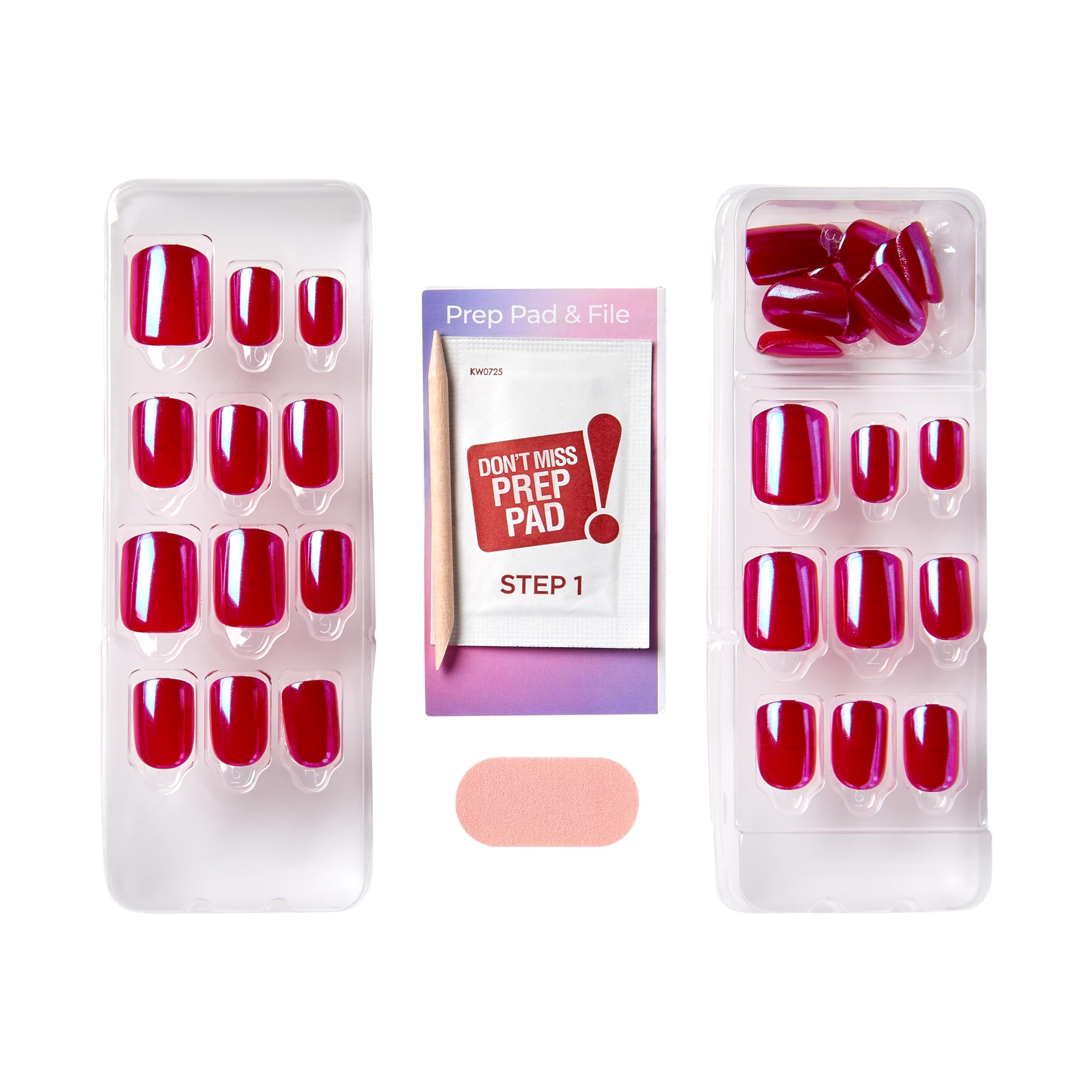 imPRESS Color FX This City dark red nails on-trend, high-gloss finish.