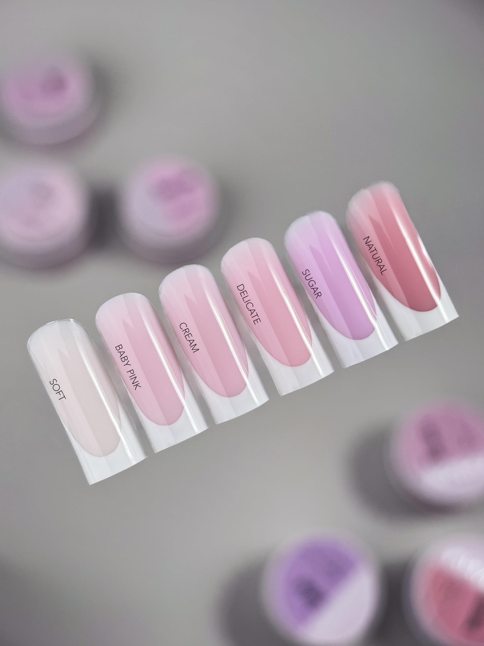 IN.HYPE camouflage gel 25 on natural nails demonstrates even application and protection.