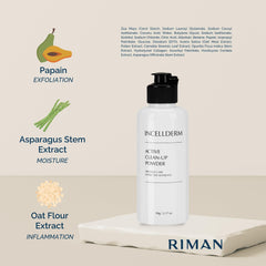 INCELLDERM Active Clean-Up Powder with botanical extracts for nourishment.