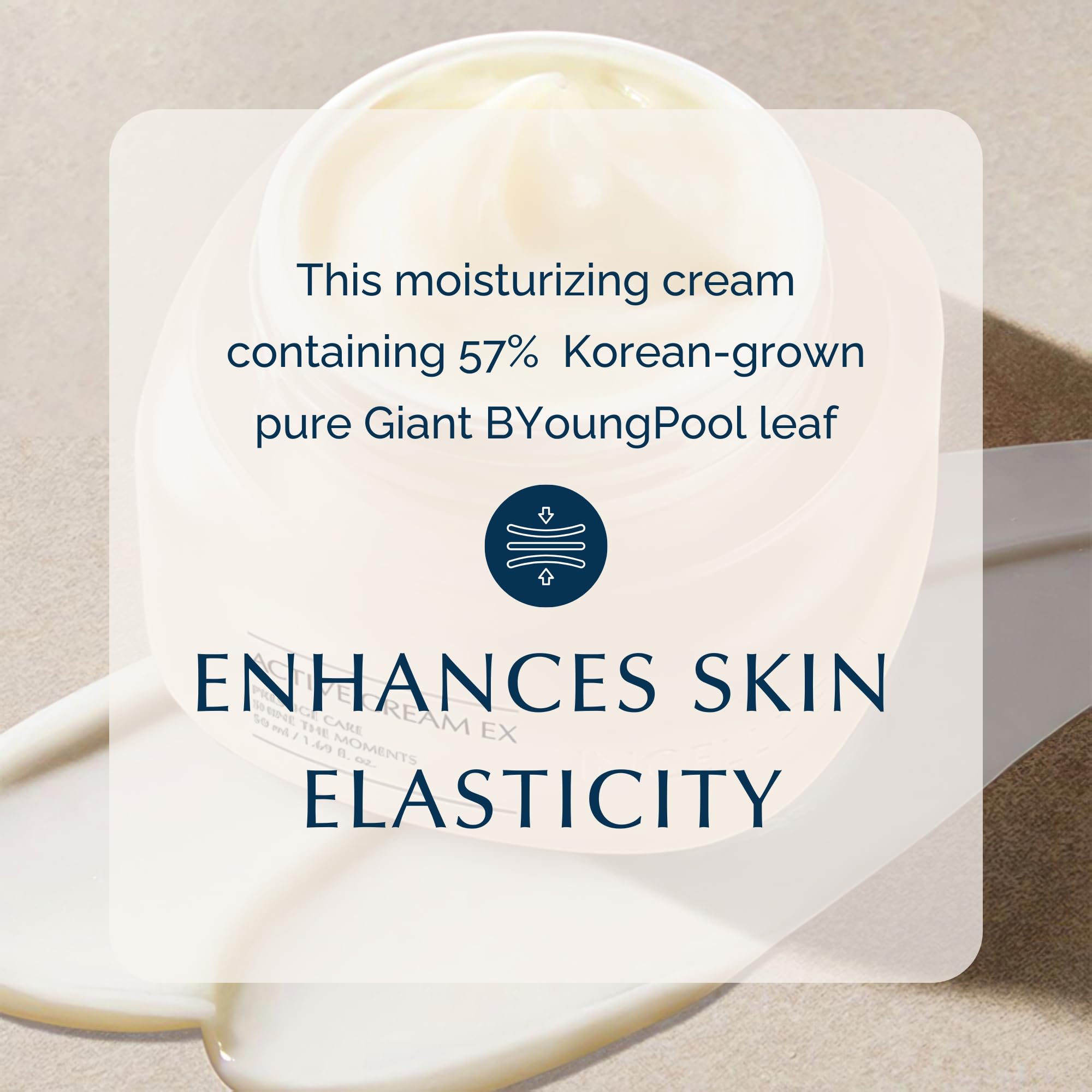 Skin absorption scene with INCELLDERM Riman Active Cream EX for a non-greasy feel
