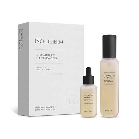 INCELLDERM Riman Booster EX bottle—deep hydration for balanced skin.
