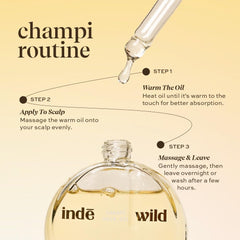 Inde Wild Champi Ayurvedic Hair Oil with Bhringraj for hair vitality ritual