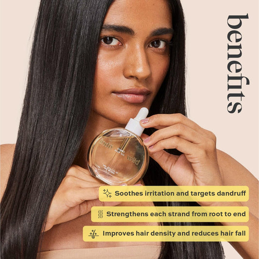 Inde Wild Champi Ayurvedic Hair Oil rosemary infusion ready for scalp massage