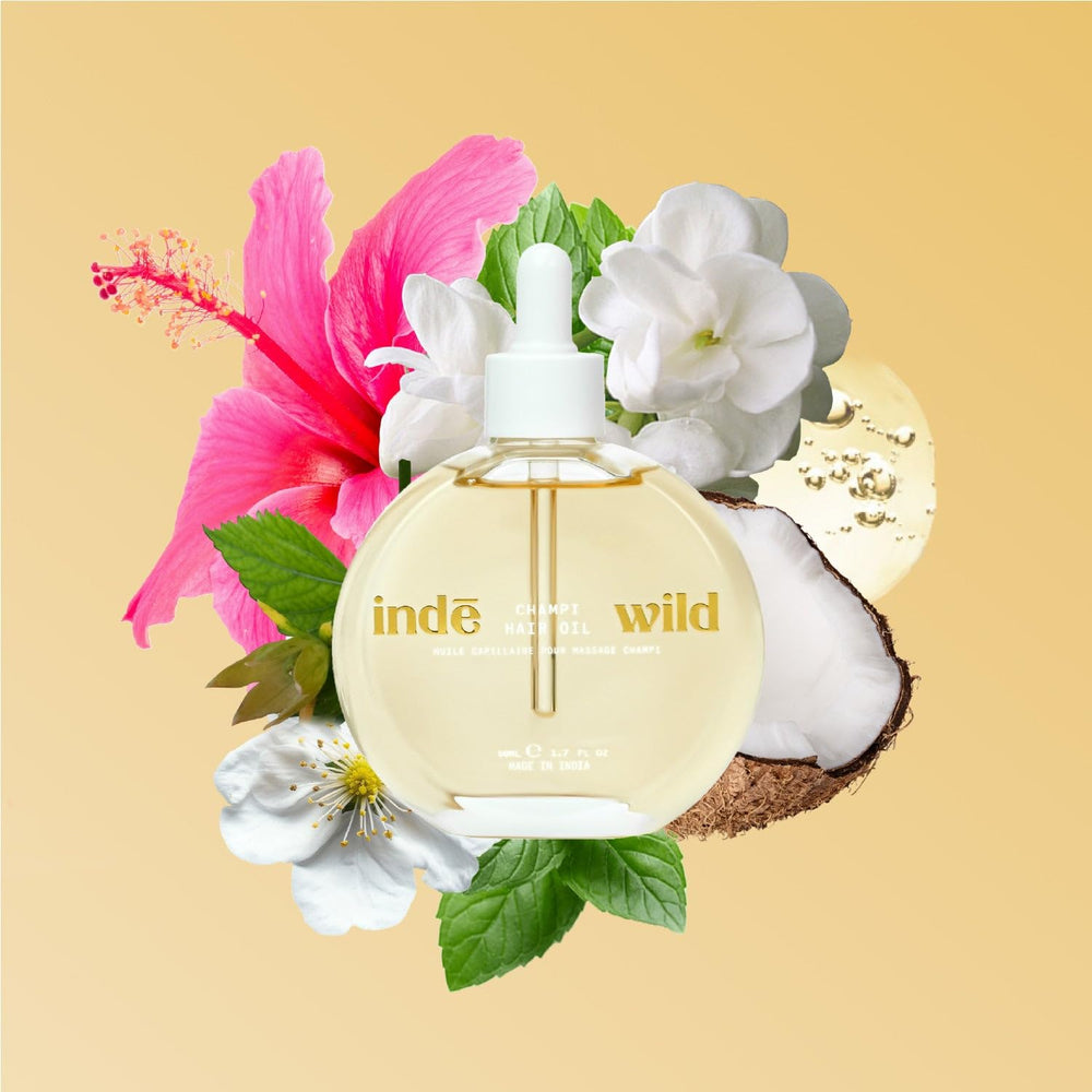 Inde Wild Champi Ayurvedic Hair Oil aromatic fragrance enhances relaxation