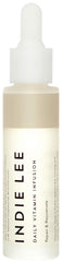 Indie Lee Daily Vitamin Infusion bottle close-up highlighting hydration benefits