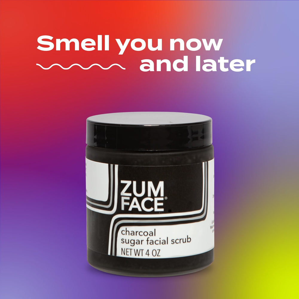Indigo Wild Zum Face Sugar Scrub packaging emphasizes natural, cruelty-free skincare