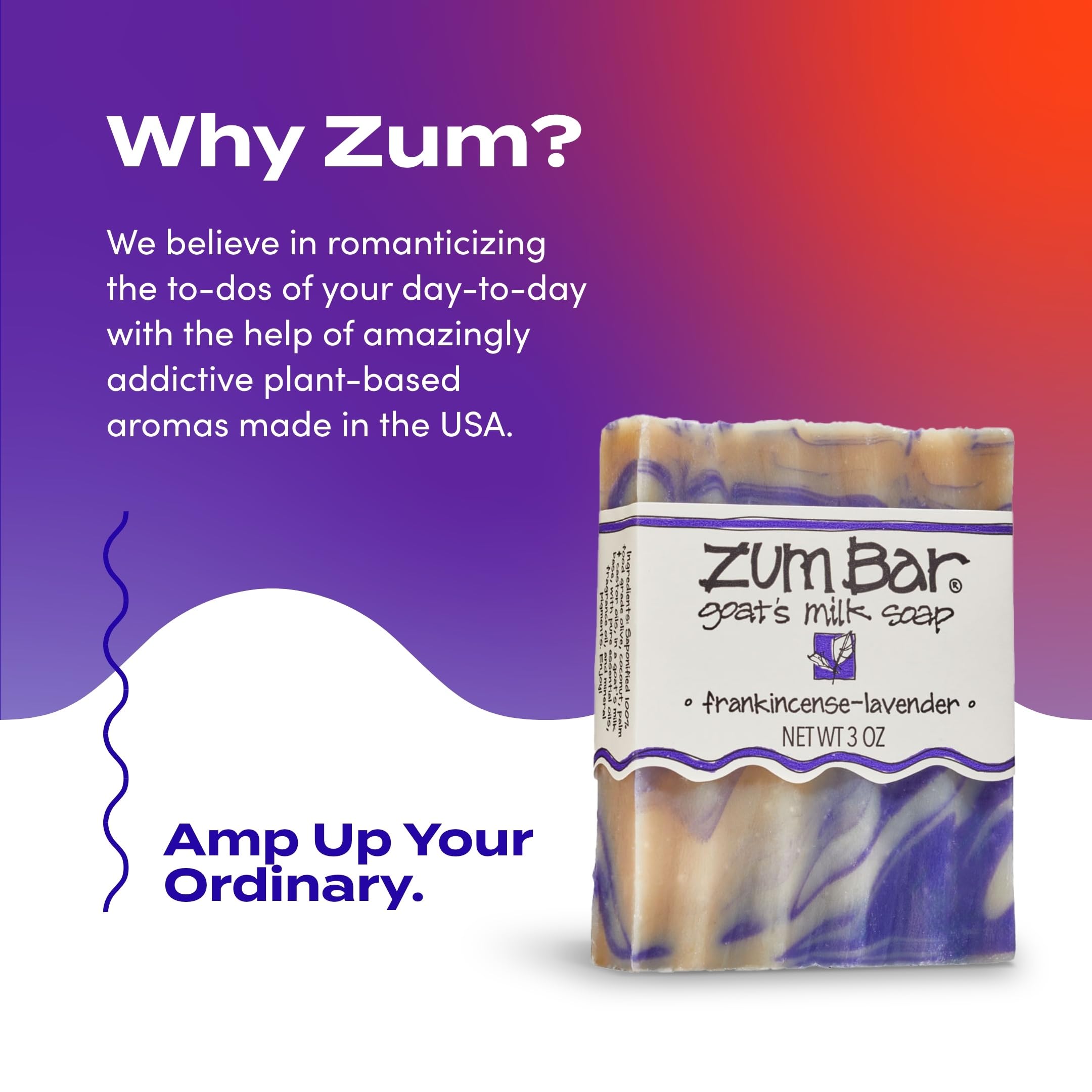 Aromatic lavender notes from Indigo Wild Zum Goat Milk Soap Bar.