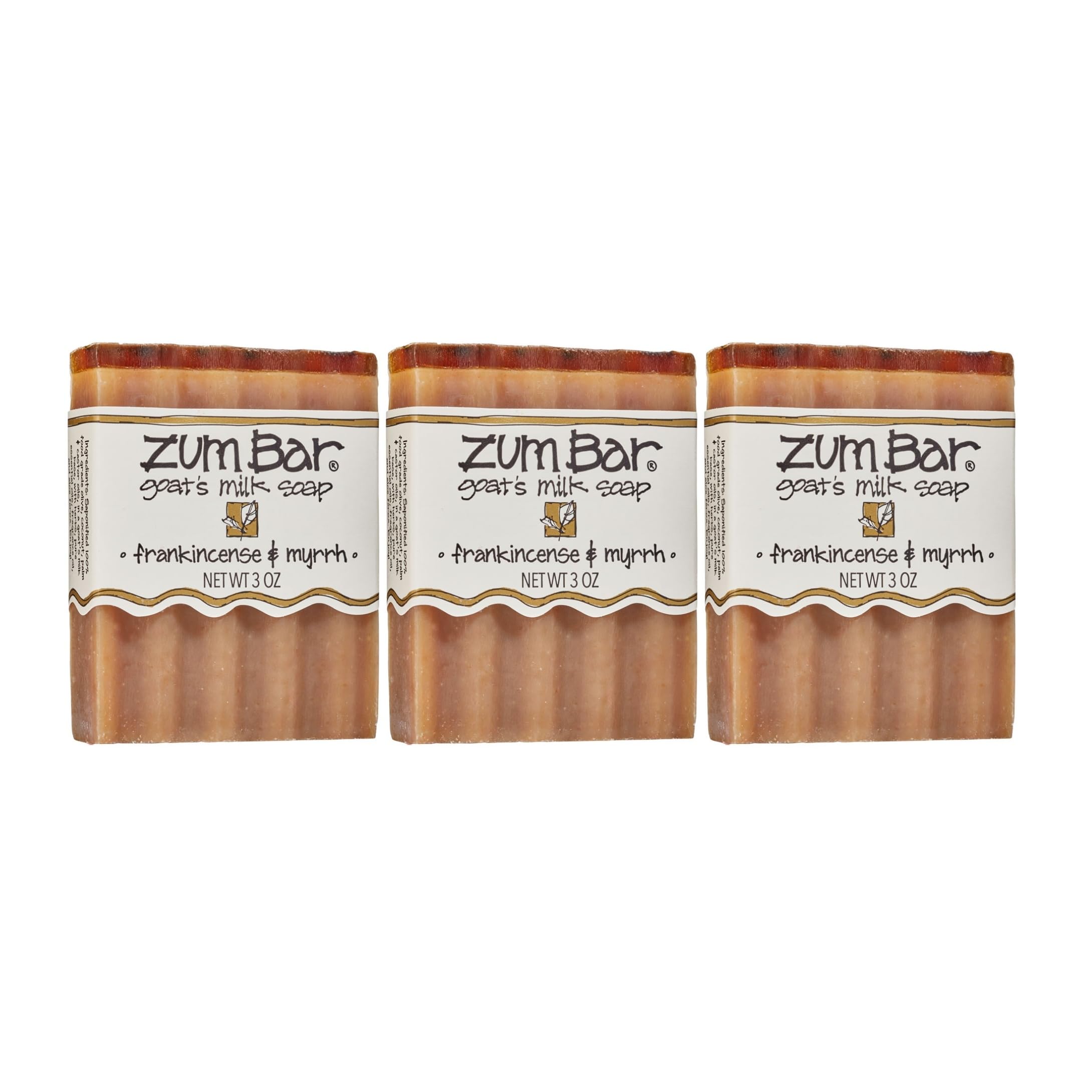 Indigo Wild Zum Goat Milk Soap Bar with frankincense fragrance for daily cleansing.