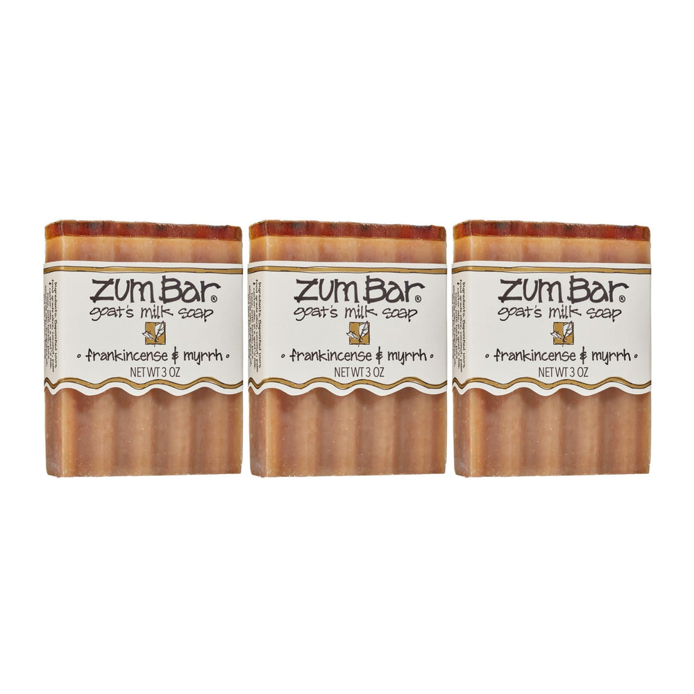 Indigo Wild Zum Goat Milk Soap Bar with frankincense fragrance for daily cleansing.