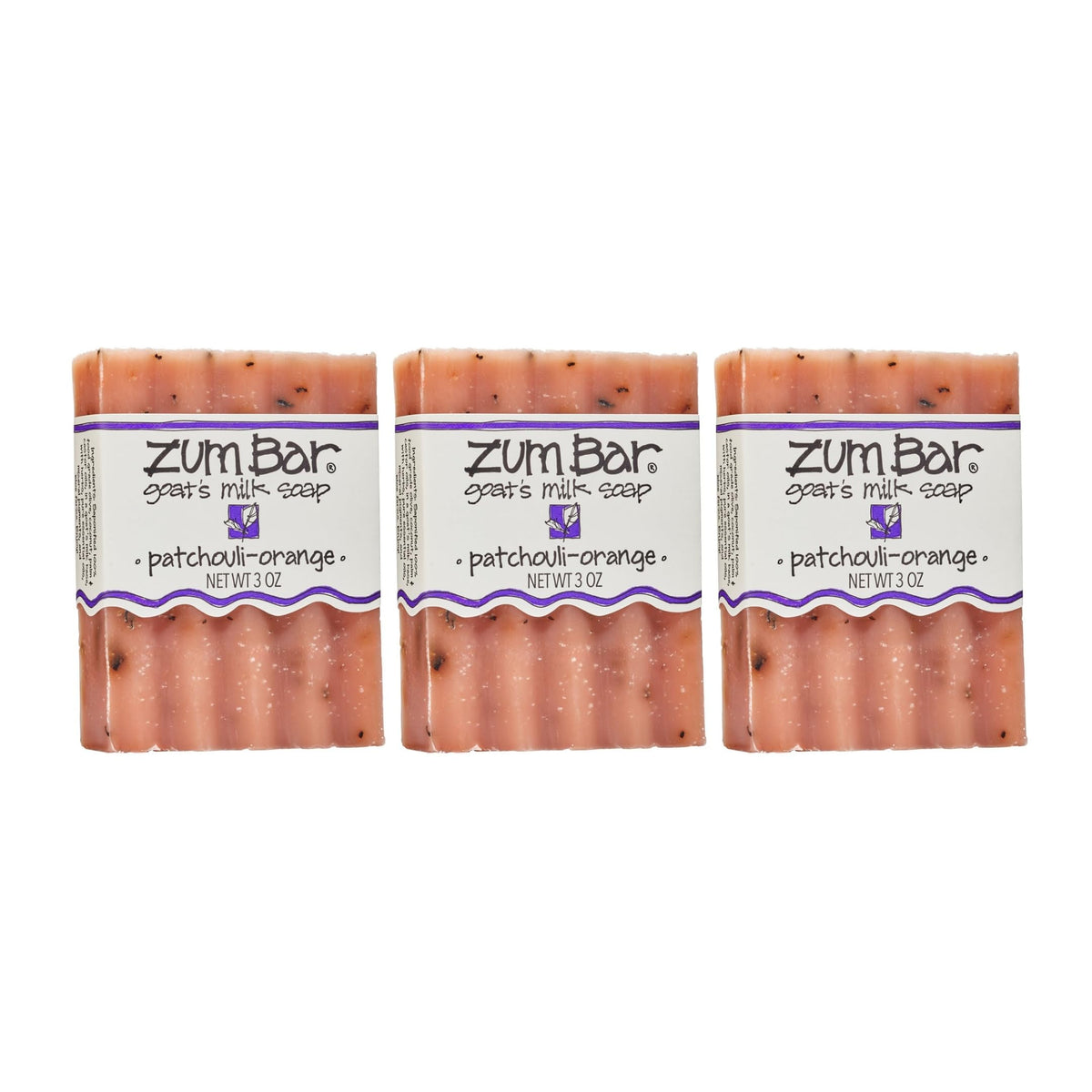 Indigo Wild Zum goat milk soap bar patchouli-orange unwrapped for a rich, nourishing cleanse.