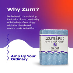 Indigo Wild Zum goat milk soap sea salt bar cruelty-free logo label.