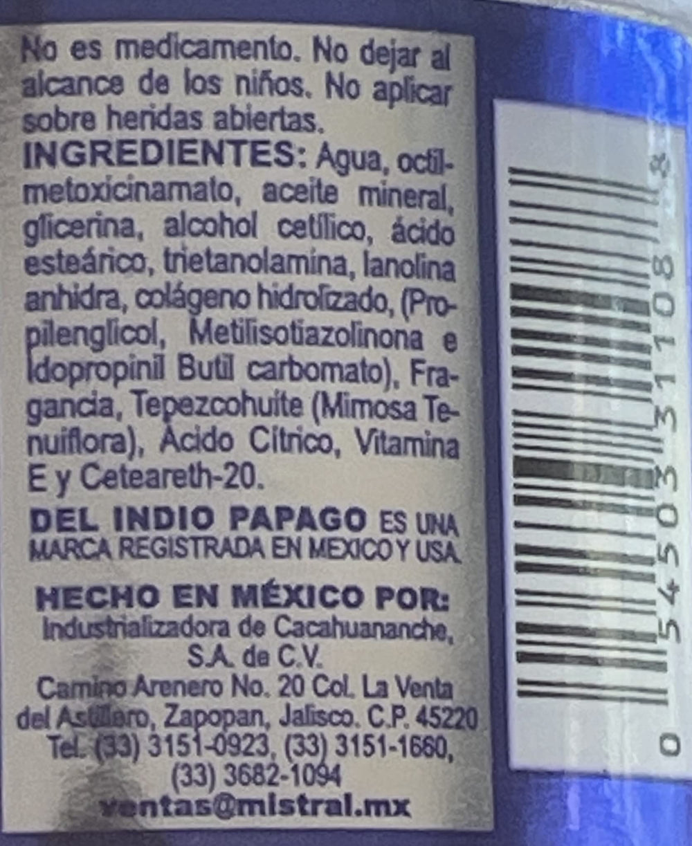 Product label highlights collagen, vitamin E, and SPF-15 for daytime use.