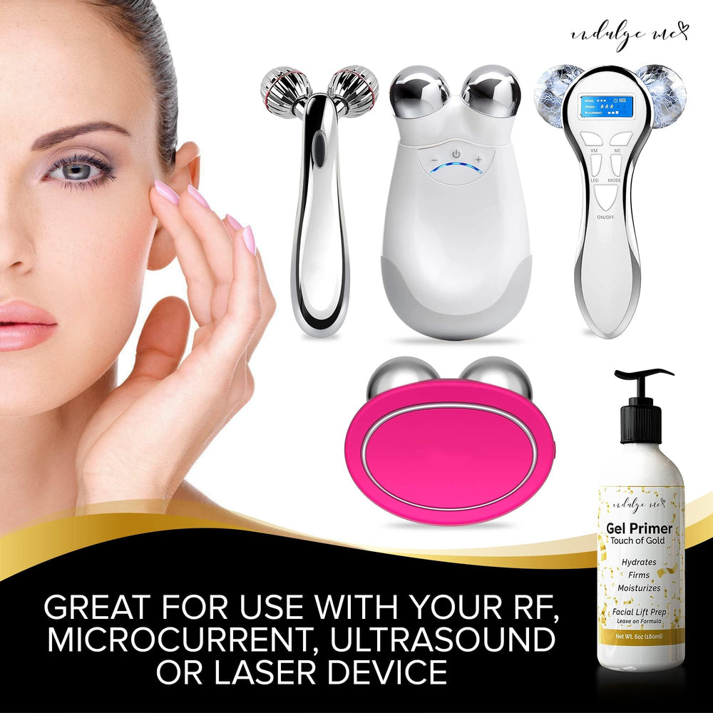 IndulgeMe Conductive Gel being applied on skin, priming for at-home device use.