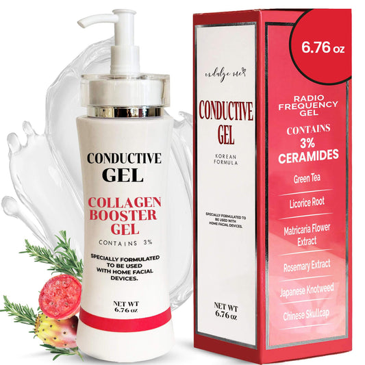 IndulgeMe conductive gel bottle flow enhances glide for at-home device sessions.