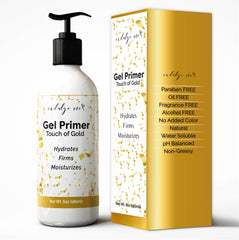 IndulgeMe Conductive Gel bottle shown, hydrating primer for at-home microcurrent treatments.