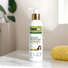 Indus Valley Colour Protective Shampoo leaves hair silky after washing.