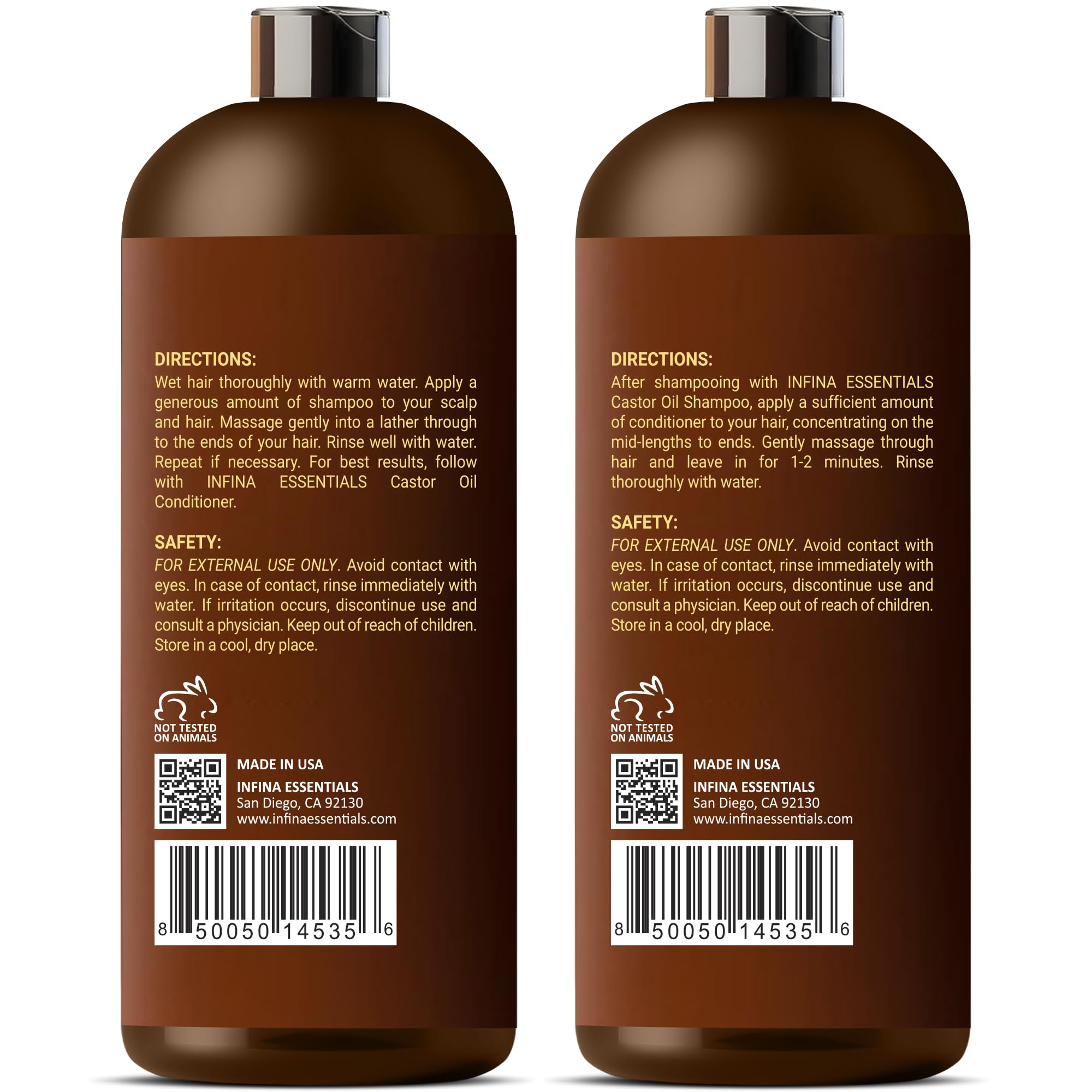 INFINA ESSENTIALS 16 oz bottle close-up