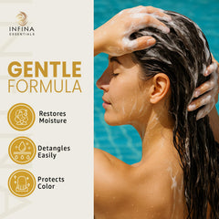 Chelactik-3 Complex graphic illustrating mineral removal action on hair