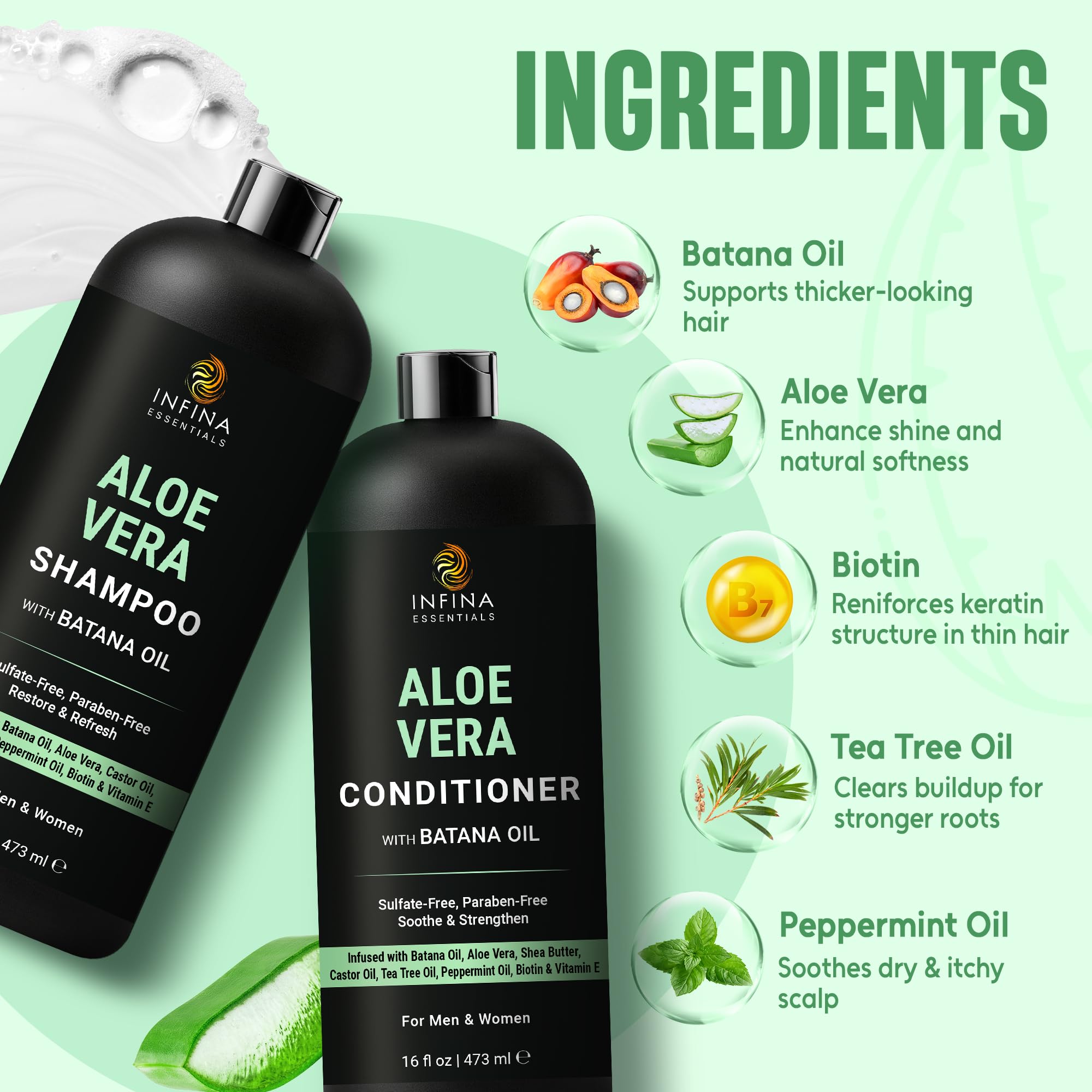 INFINA ESSENTIALS Conditioner texture close-up reveals rich, softening shine.