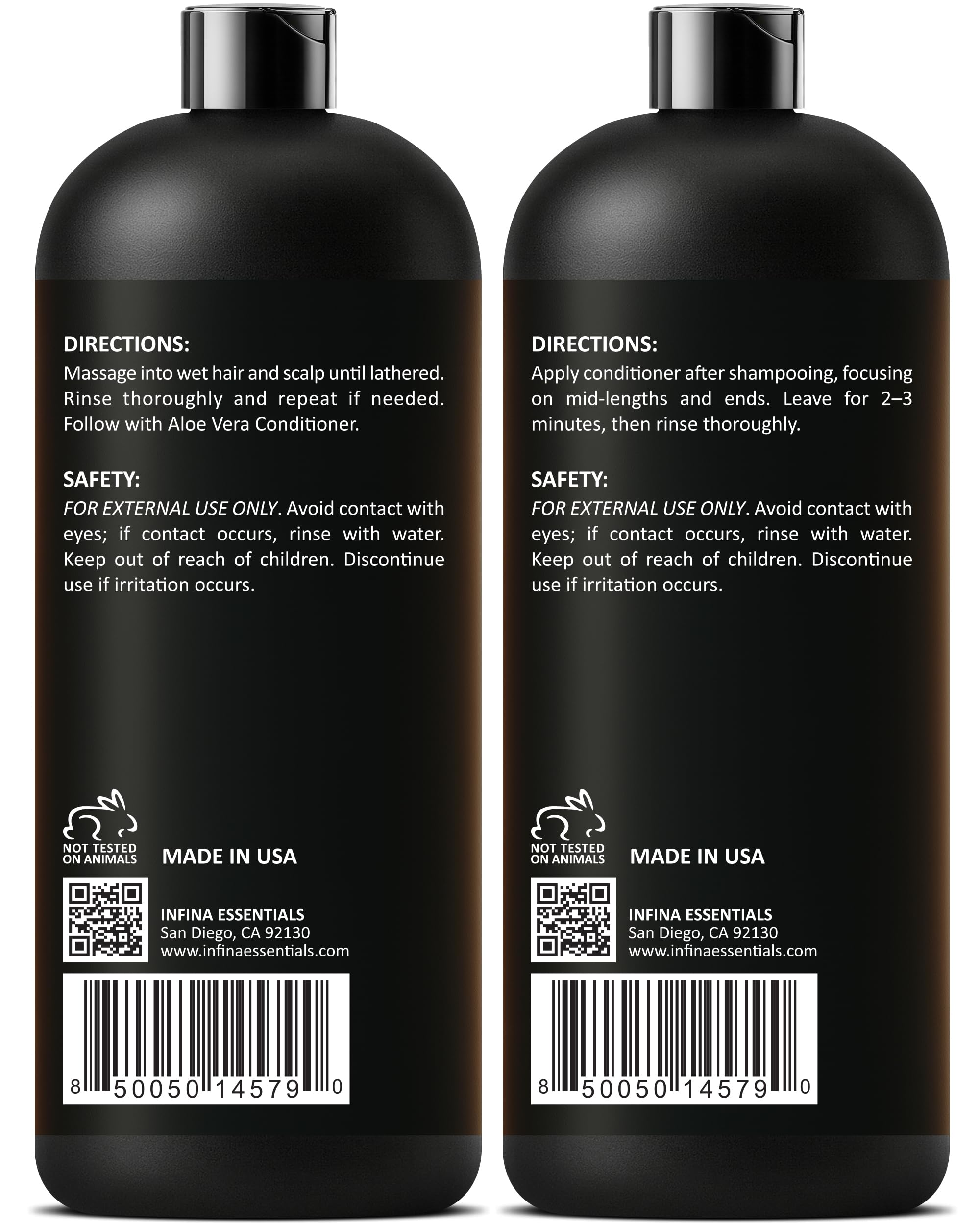 INFINA ESSENTIALS ingredients with panthenol and biotin provide nourishment.