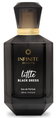 Infinite Beauty Little Black Dress Eau de Parfum bottle, long-lasting fragrance for day and night.