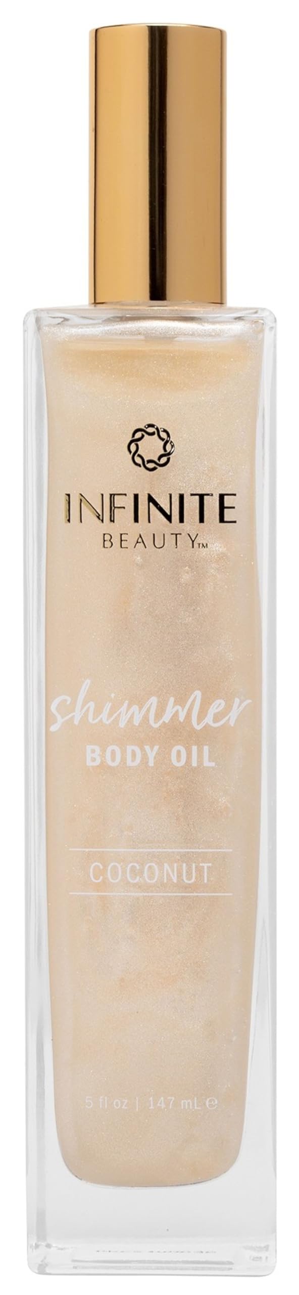 Infinite Beauty Shimmer Body Oil delivers coconut hydration without greasiness